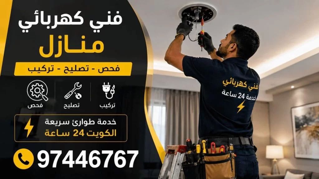 فني كهربائي منازل يصلح طبلون الكهرباء بالكويت - تصليح وتركيب أعطال الكهرباء 24 ساعة رقم 97446767