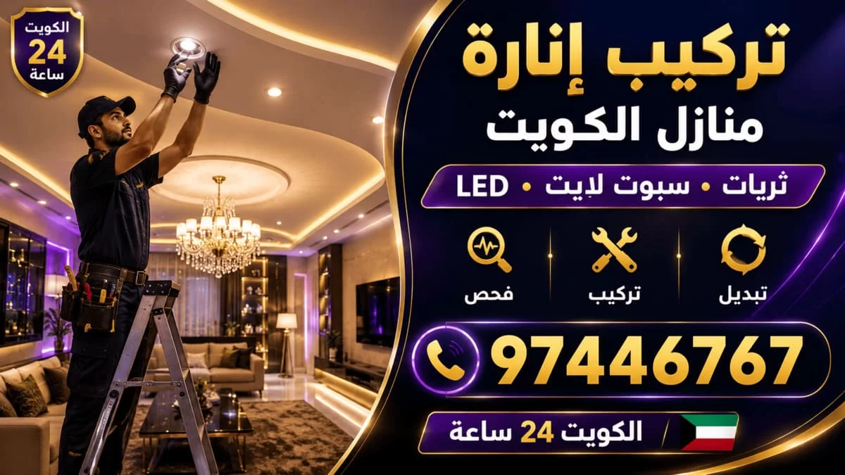 تركيب إنارة منازل الكويت ثريات وسبوت لايت 97446767